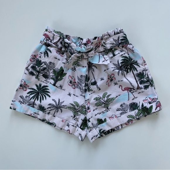 Janie and Jack Girls Tropical Paperbag Waist Short Size 7 - Picture 2 of 4